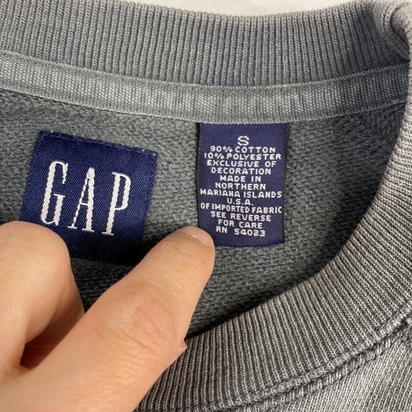 Vintage Gap Gray Crewneck Sweatshirt Gap Original Men's Size Small - Picture 4 of 6